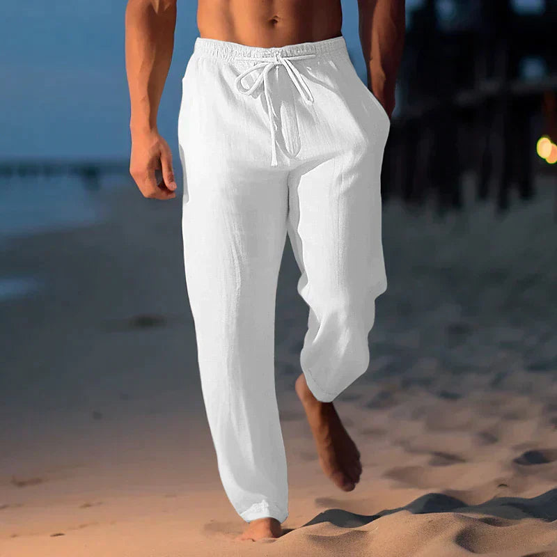 Herren Leinenhose Slim Fit Sommer