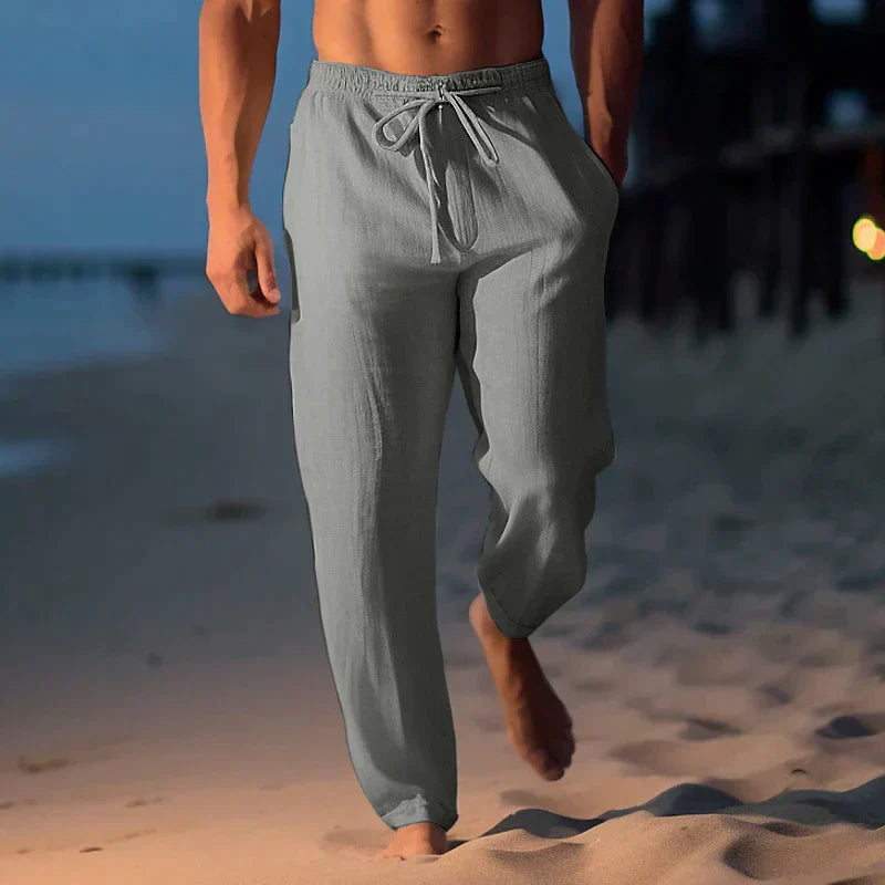 Herren Leinenhose Slim Fit Sommer