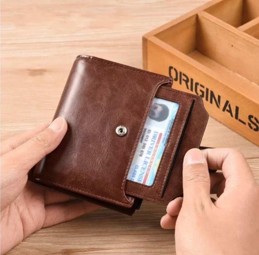 Herren Leder Geldbörse mit Rfid Schutz