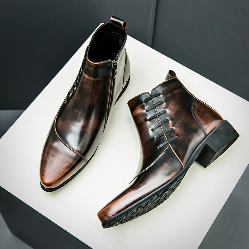 Herren Lederstiefel Elegantes Leder