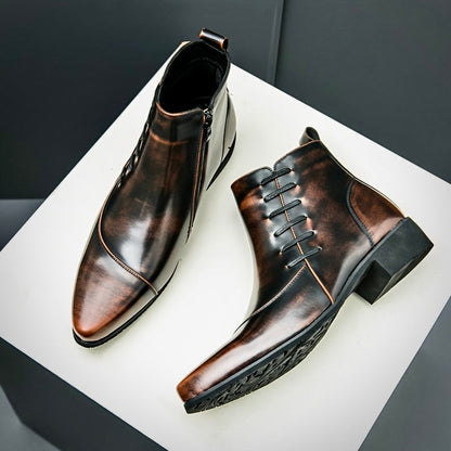 Herren Lederstiefel Elegantes Leder
