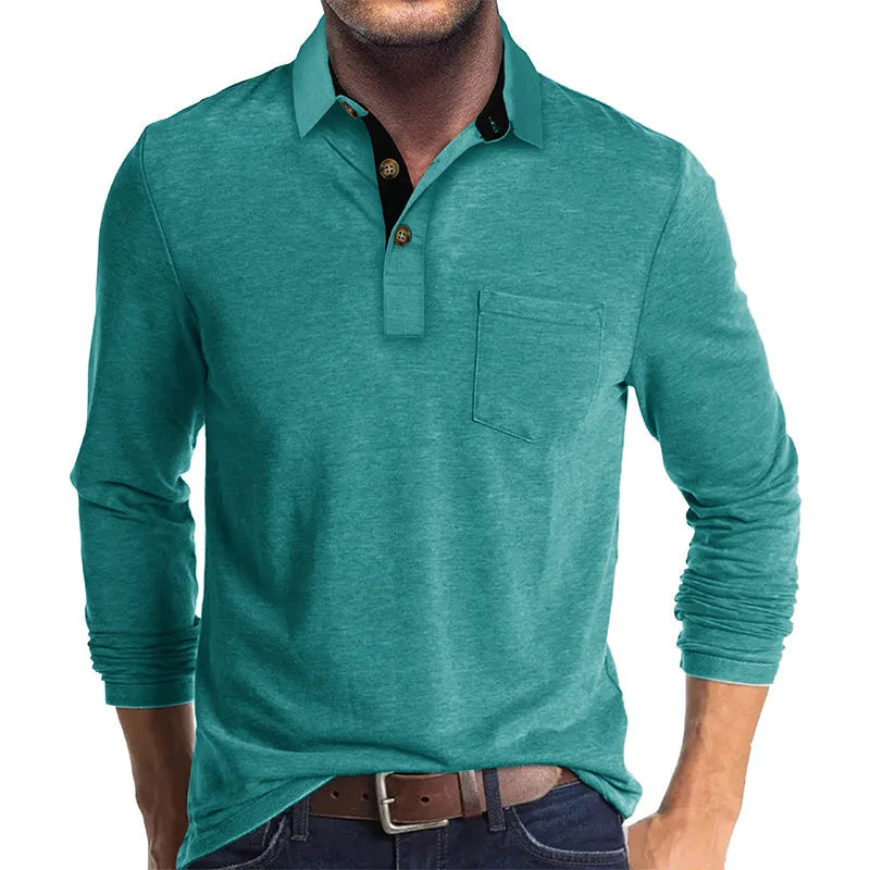 Herren Langarmhemd Slim Fit Klassisch