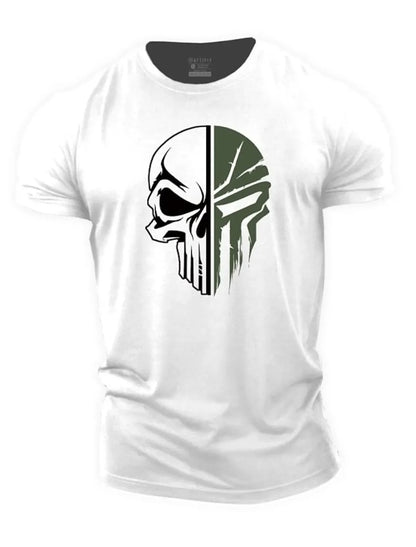 Herren T-Shirt Militärstyle Totenkopf