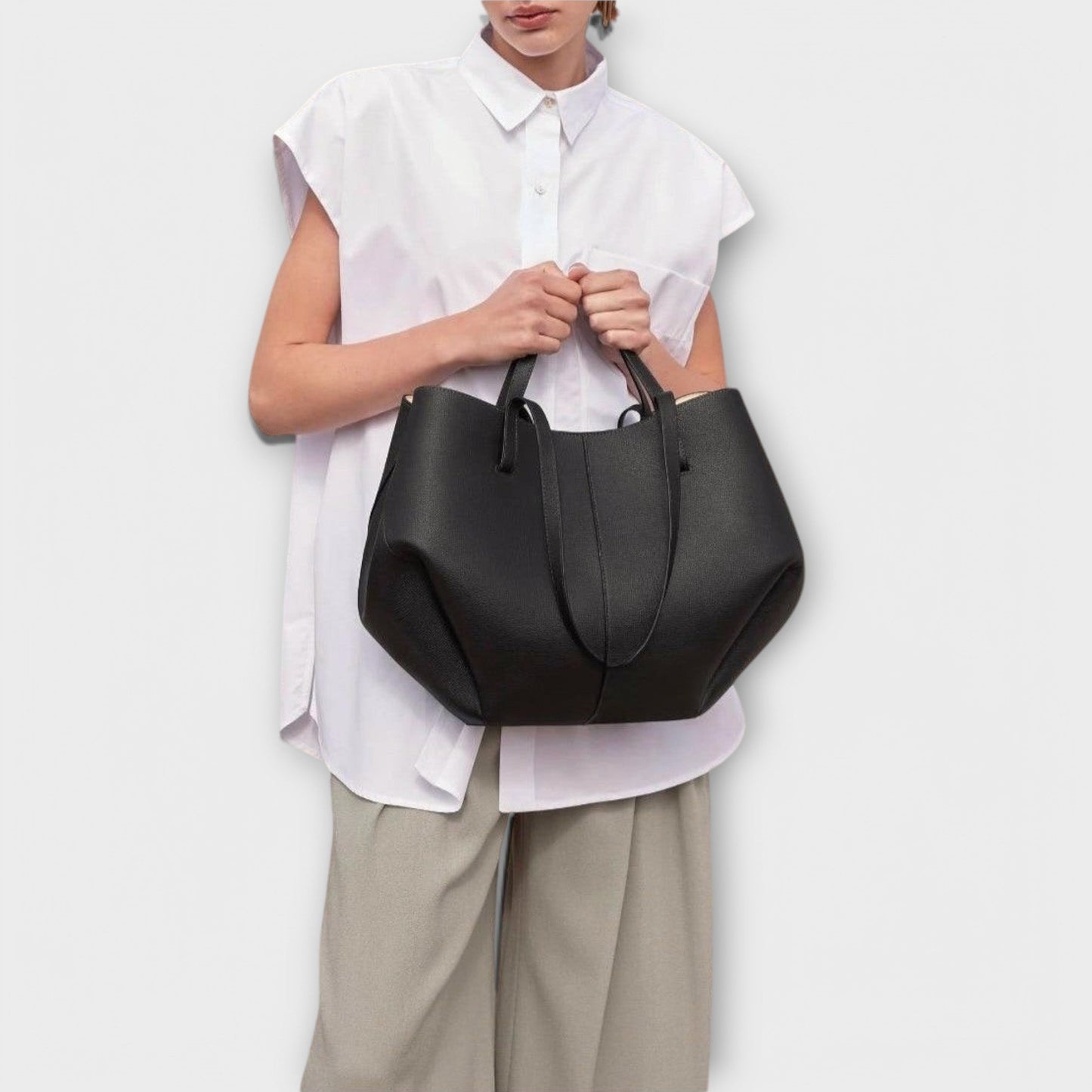 Damen Großtasche Geräumig Alltag Leder