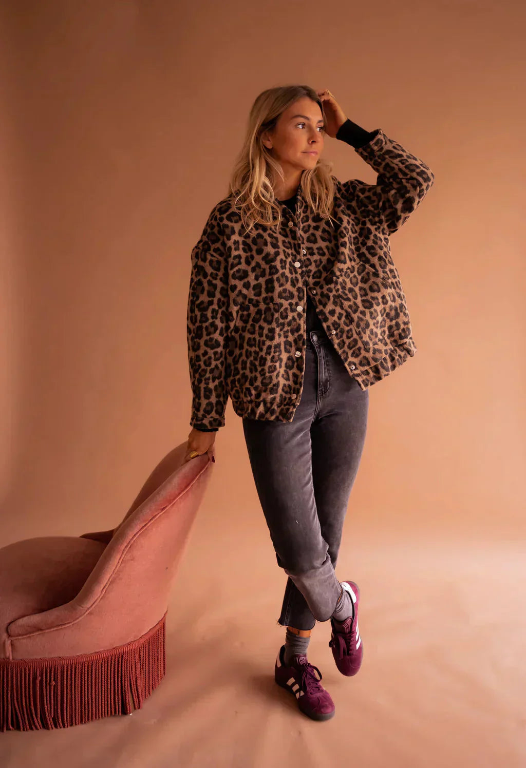 Damen Leopardjacke Glamour Stil - Norvielle