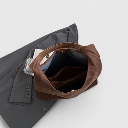 Damen Schultertasche Minimalistisch Leder