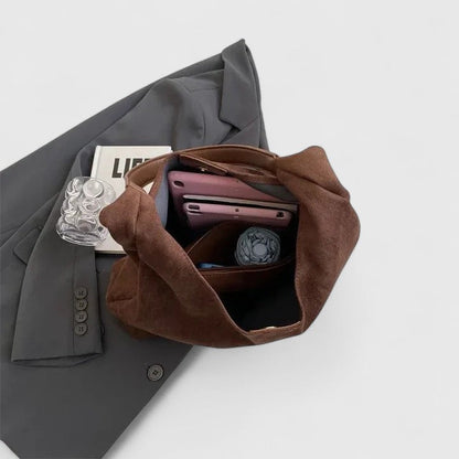 Damen Schultertasche Minimalistisch Leder