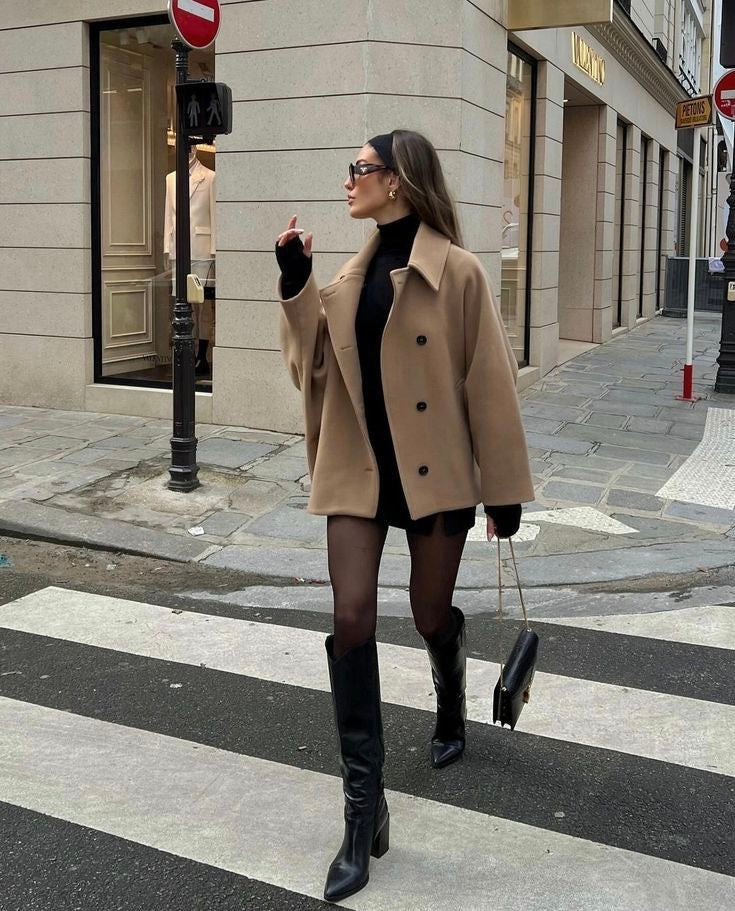 Damen Wintermantel Oversized Geschnürt Warm - Norvielle