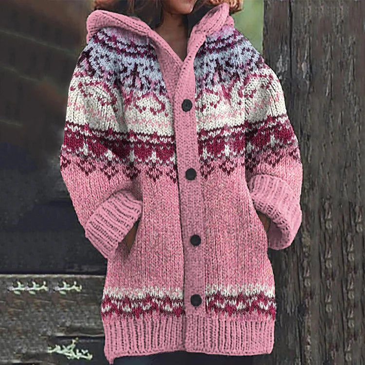 Damen Strickjacke Mit Knöpfen Bequem Warm