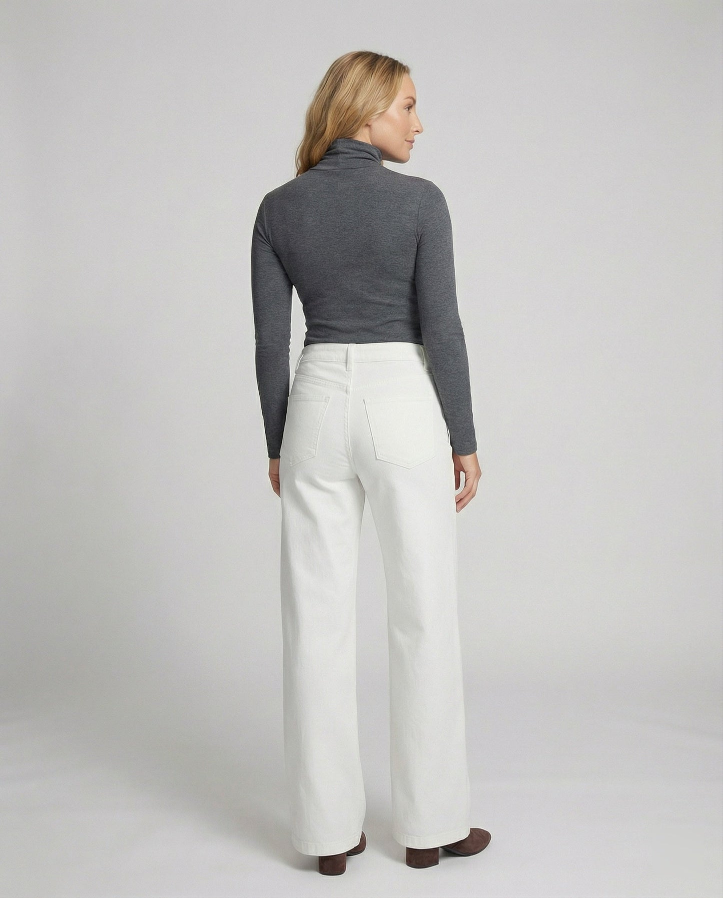 Damen High Waist Fleecehose Warm