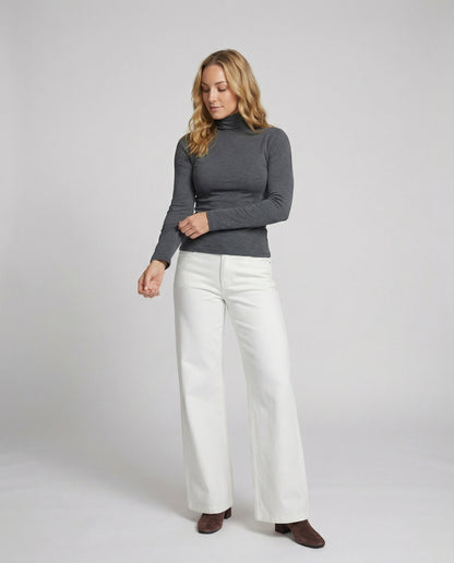 Damen High Waist Fleecehose Warm