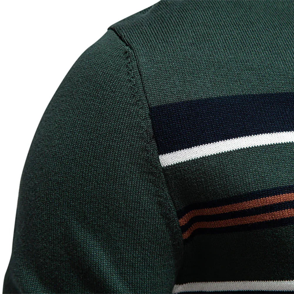 Herren Strickpullover Reißverschluss Warm Modern