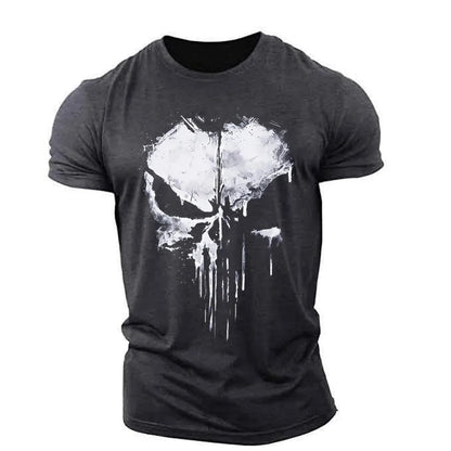 Herren T-Shirt Rundhals Totenkopf