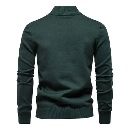 Herren Strickpullover Reißverschluss Warm Modern