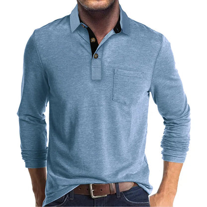 Herren Langarmhemd Slim Fit Klassisch
