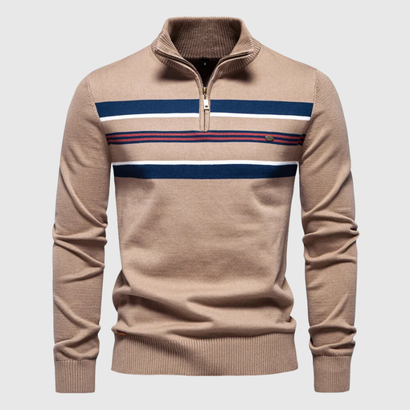Herren Strickpullover Reißverschluss Warm Modern