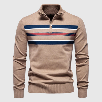 Herren Strickpullover Reißverschluss Warm Modern