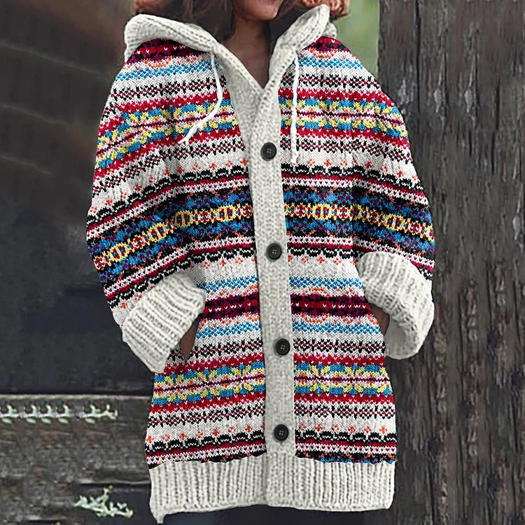 Damen Strickjacke Mit Knöpfen Bequem Warm - Norvielle