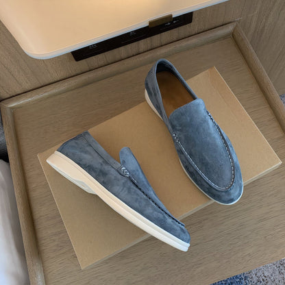 Herren Slip-On Loafers Minimalistisch Leder Braun