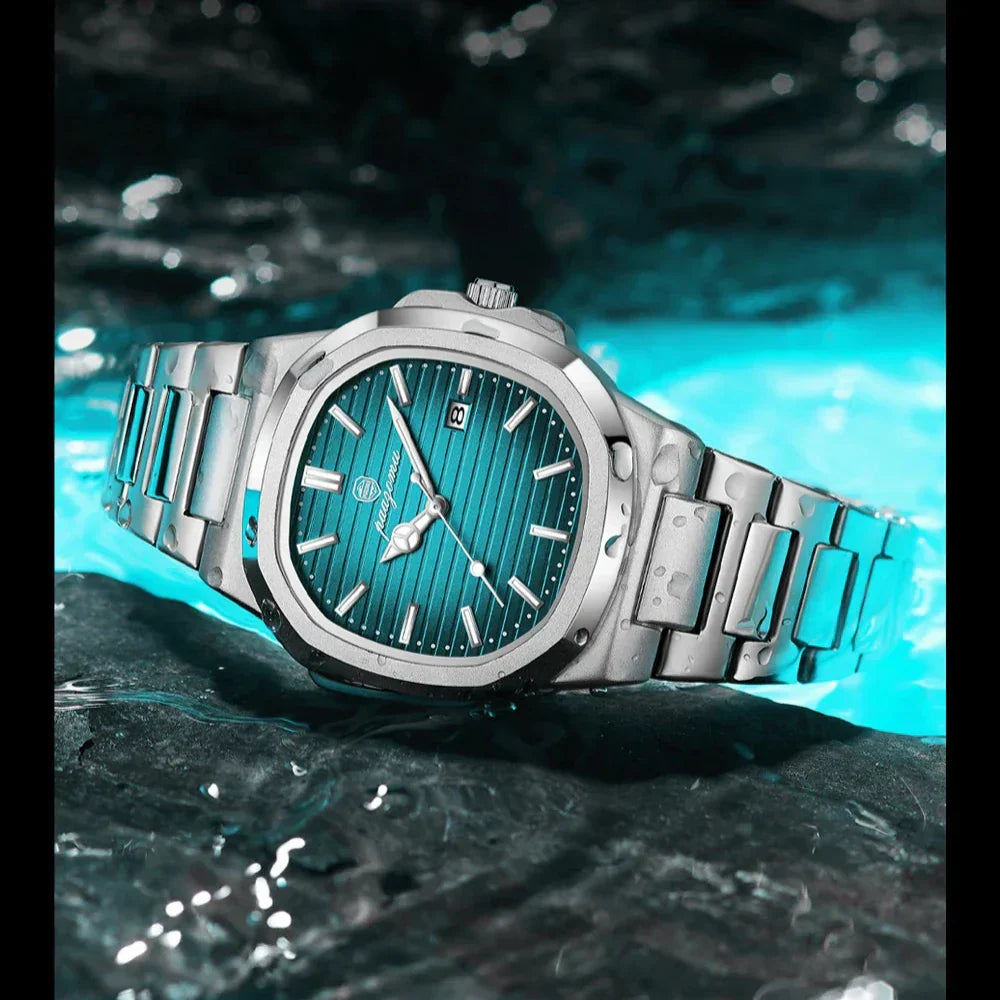 Herren Edelstahl Armbanduhr Slim Elegant