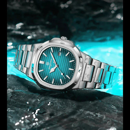 Herren Edelstahl Armbanduhr Slim Elegant