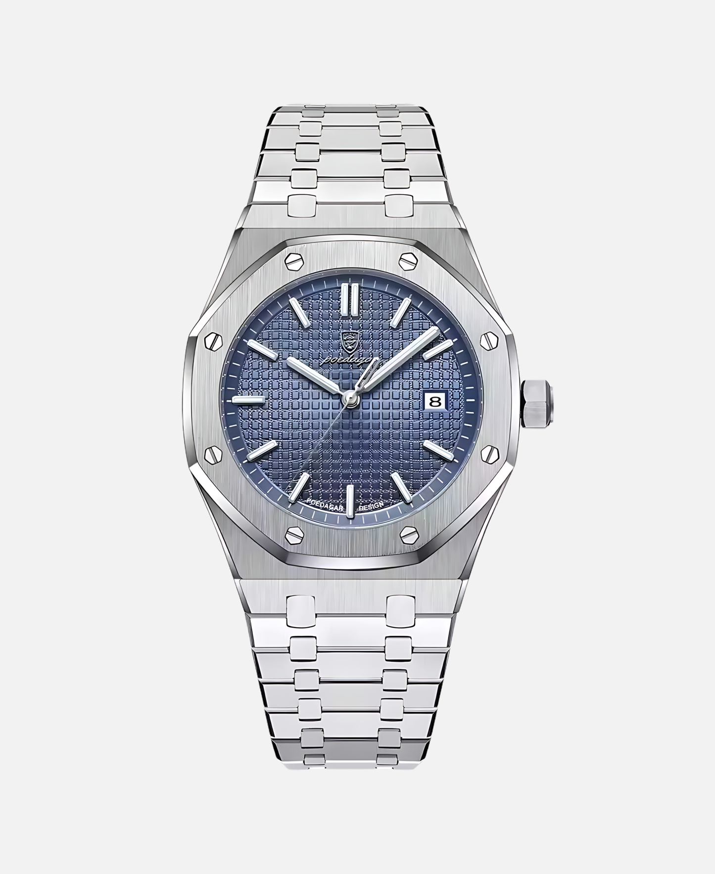 Herren Armbanduhr Edelstahl 41mm Elegant Schwarzes Lederband - Norvielle