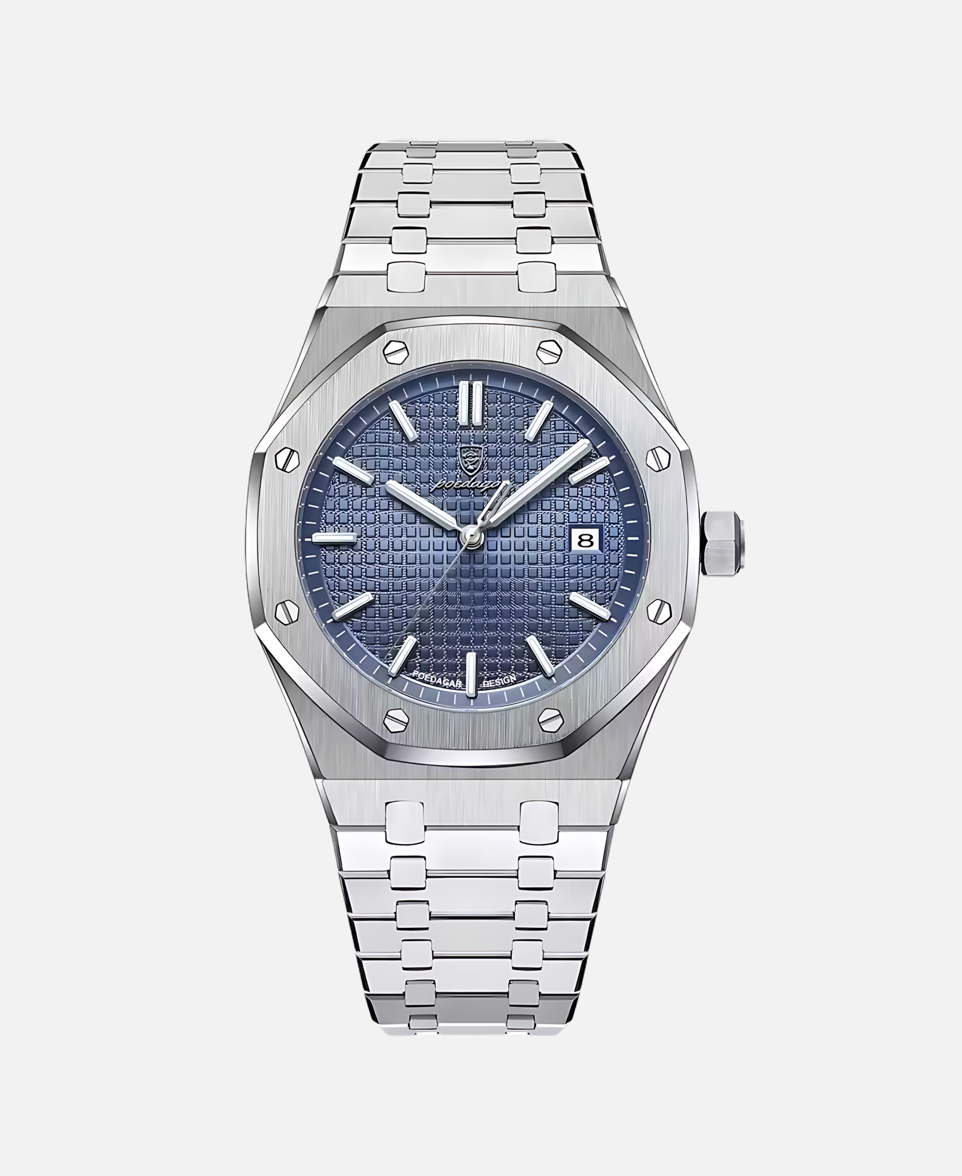 Herren Armbanduhr Edelstahl 41mm Elegant Schwarzes Lederband - Norvielle