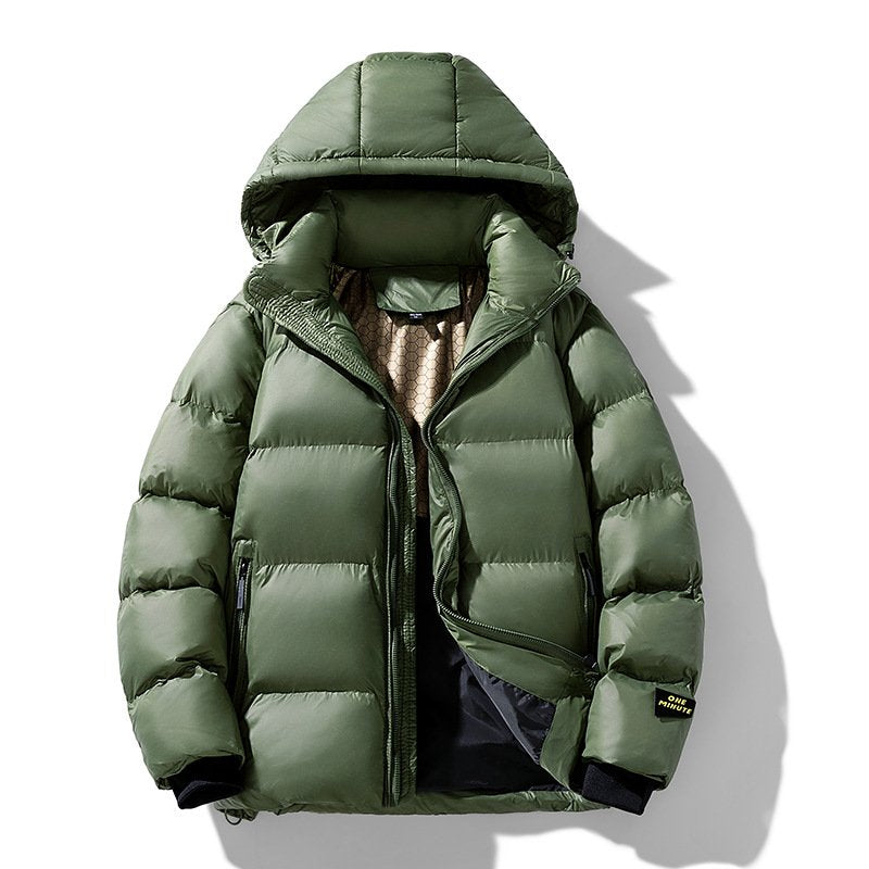 Herren Steppjacke Warm Isoliert Mit Kapuze