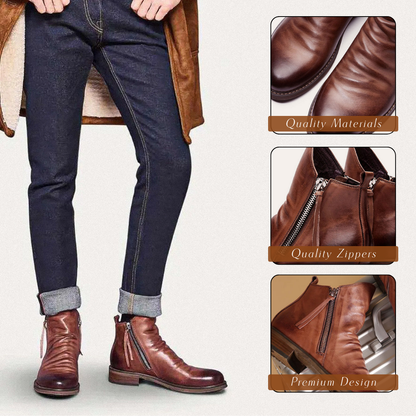 Herren Chelsea Stiefel Elegantes Leder