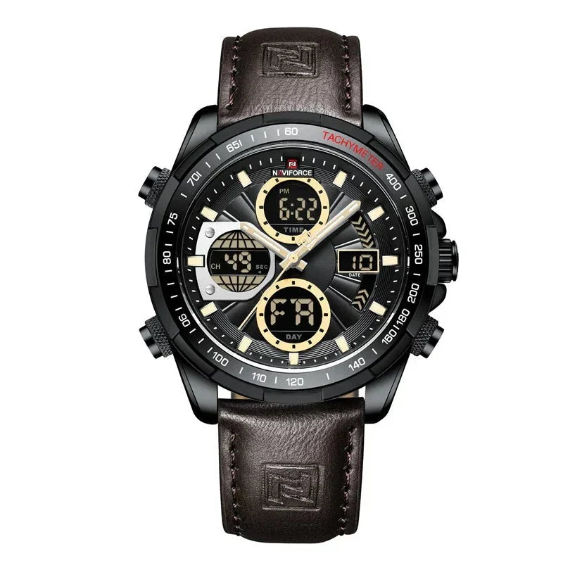 Herren Edelstahl Armbanduhr Marine Chrono