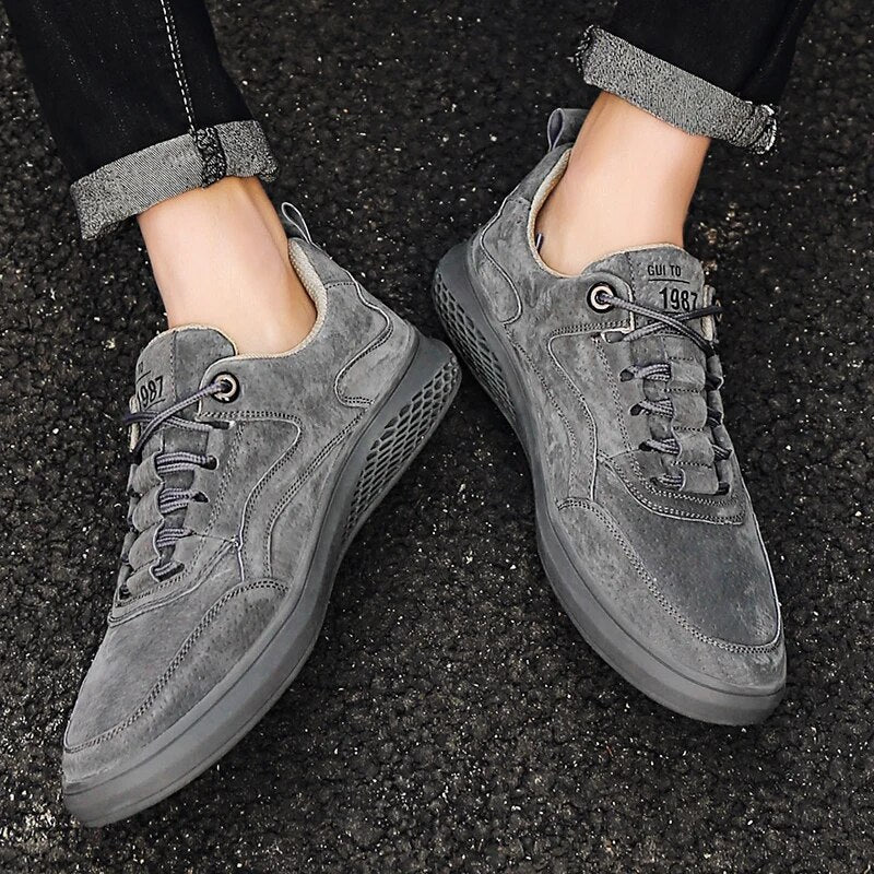 Herren Sneaker Sport Schuhe Wildleder