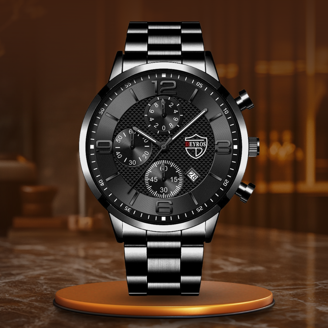 Herren Edelstahl Armbanduhr Elegant