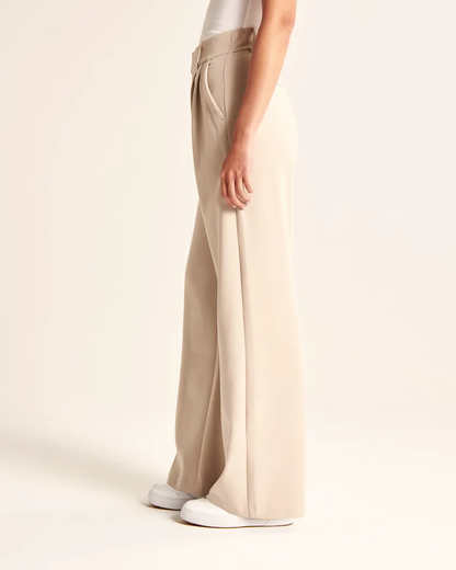 Damenhosen Hohe Taille Elegante Weite