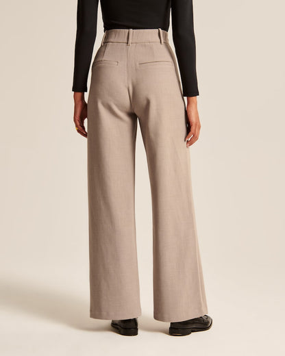 Damen Wide-Leg-Hose Elegante Stretch