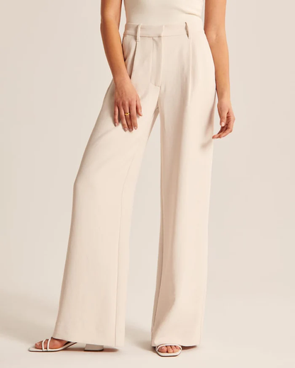 Damenhosen Hohe Taille Elegante Weite