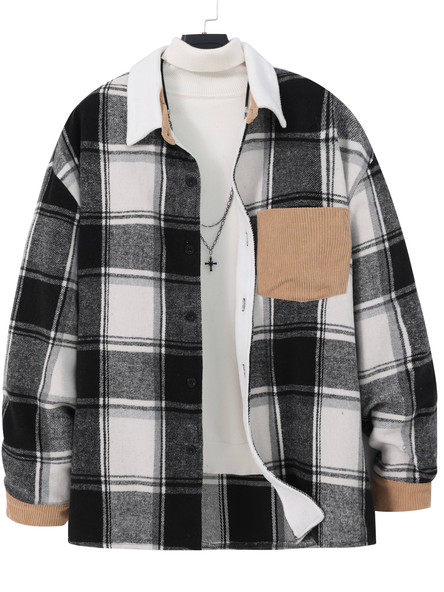 Herren Übergangsjacke Karomuster Lässig Modern