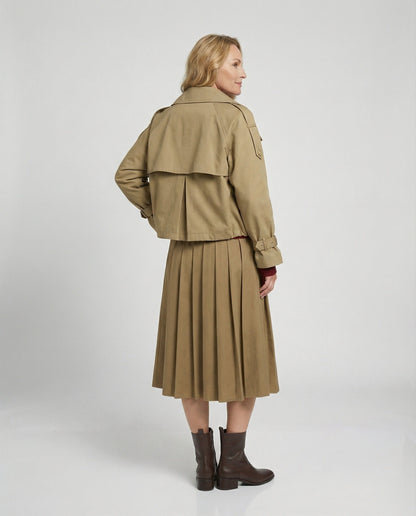 Damen Trenchcoat Kurz Oversize