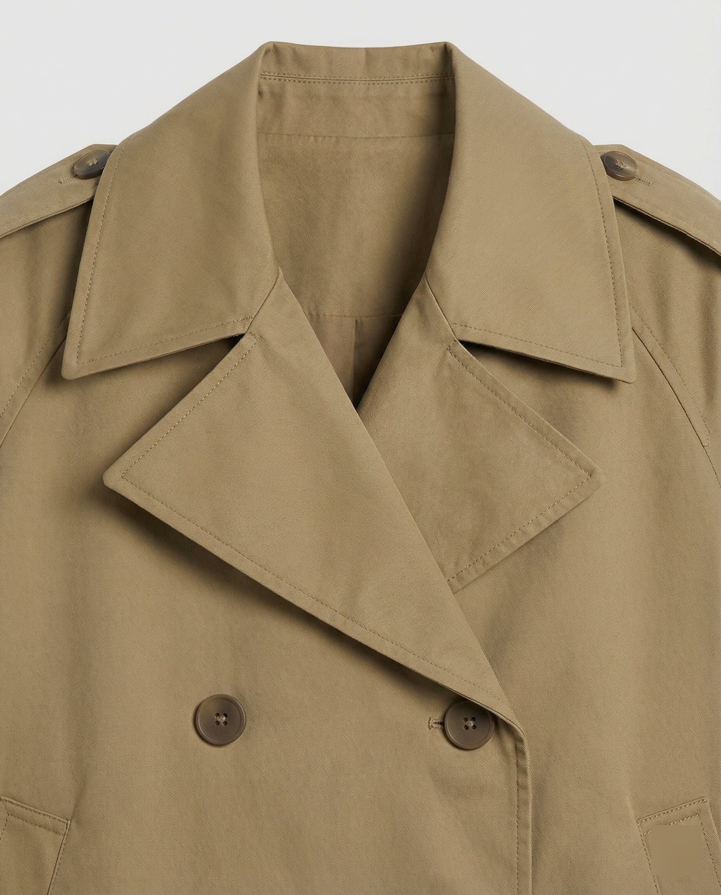 Damen Trenchcoat Kurz Oversize