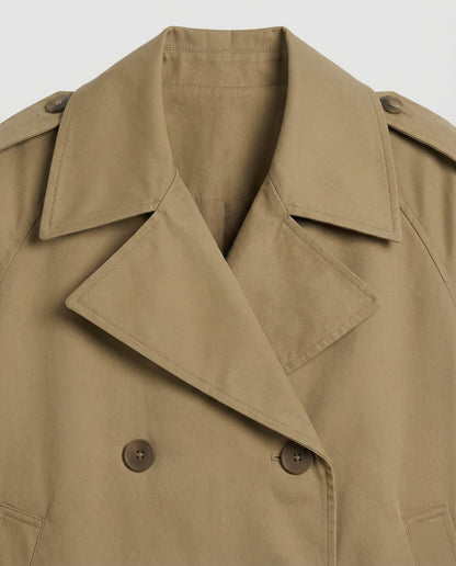 Damen Trenchcoat Kurz Oversize