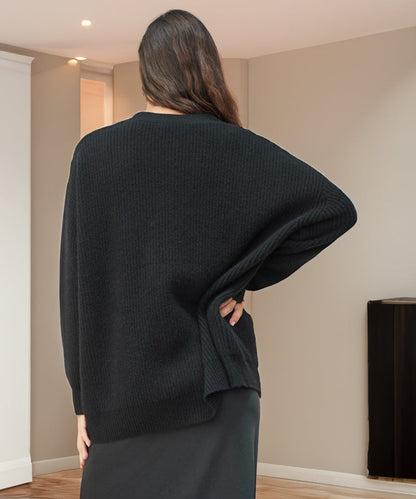 Damen Strickjacke Oversized Knöpfe Groß