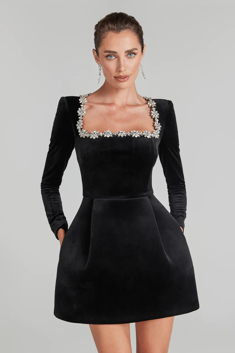 Elegantes Damen Samtkleid Yassy - Norvielle