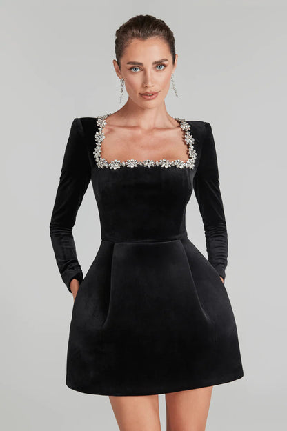 Elegantes Damen Samtkleid Yassy - Norvielle