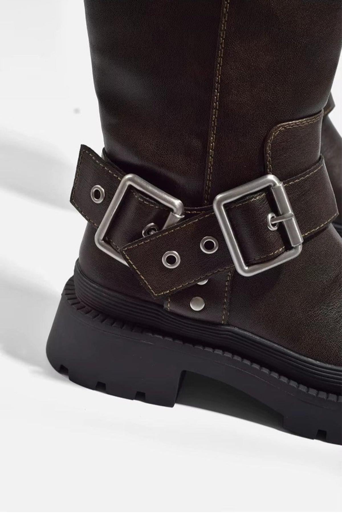 Damen Reitstiefel Robust Leder