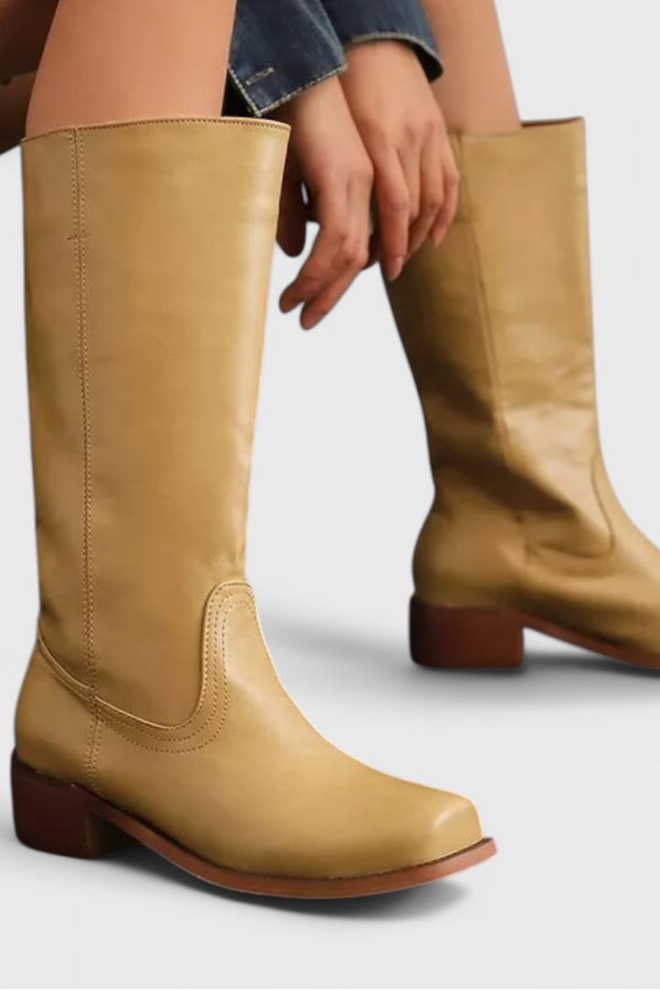 Damen Stiefel Blockabsatz Plattform - Norvielle
