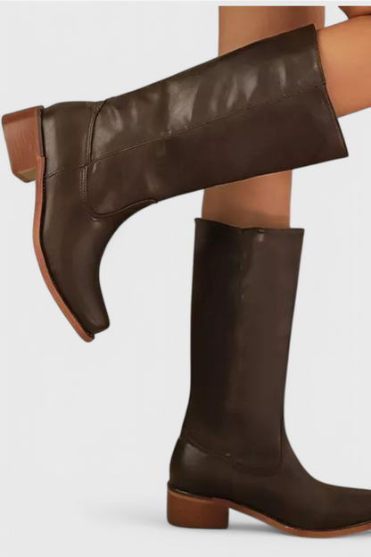 Damen Stiefel Blockabsatz Plattform