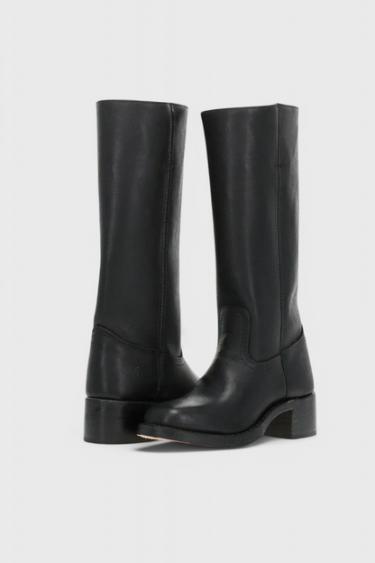 Damen Stiefel Blockabsatz Plattform