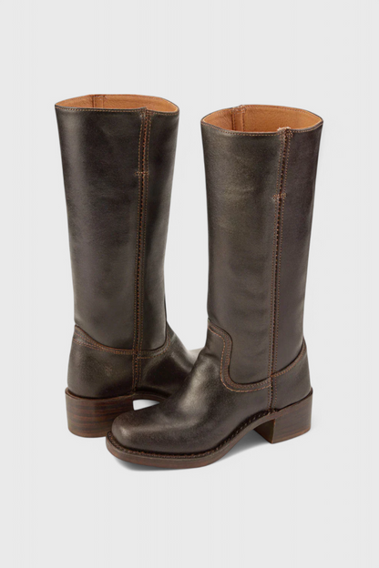 Damen Stiefel Blockabsatz Plattform