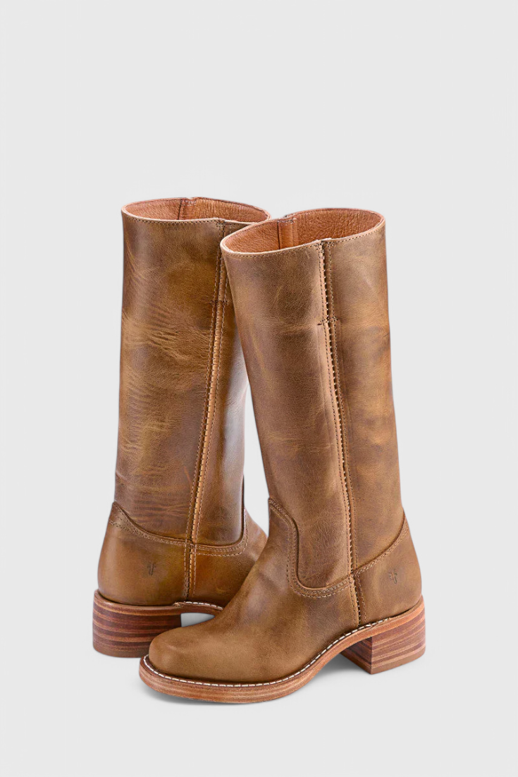 Damen Stiefel Blockabsatz Plattform