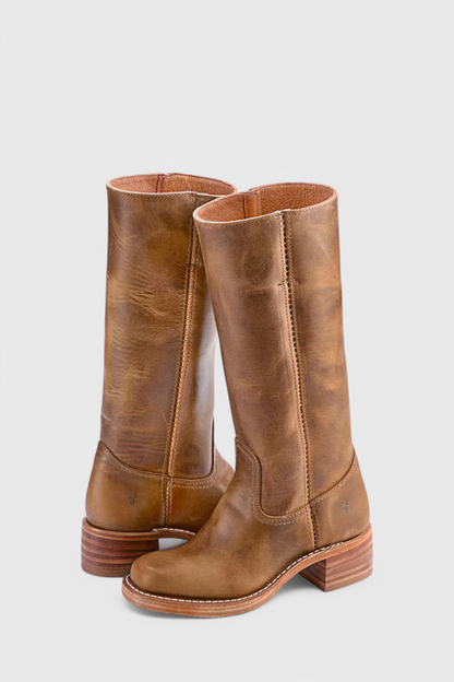 Damen Stiefel Blockabsatz Plattform