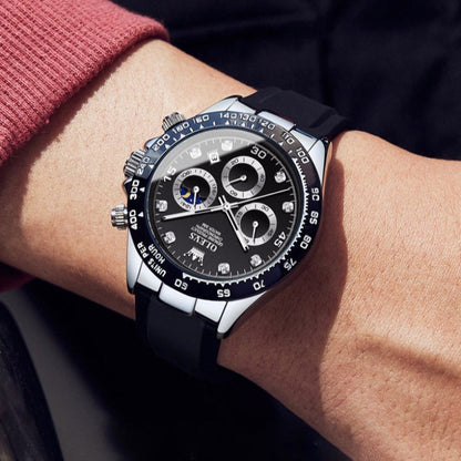 Herren Edelstahl Armbanduhr Elegantes Analogdesign